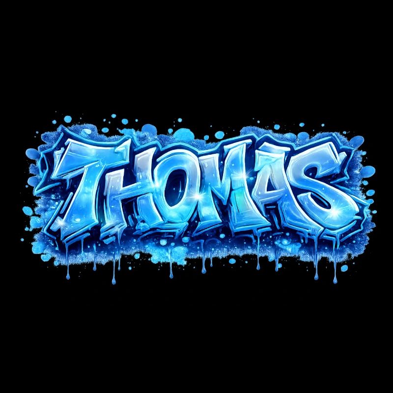Graffiti Thomas Name Geschenk Ideal Druckbar