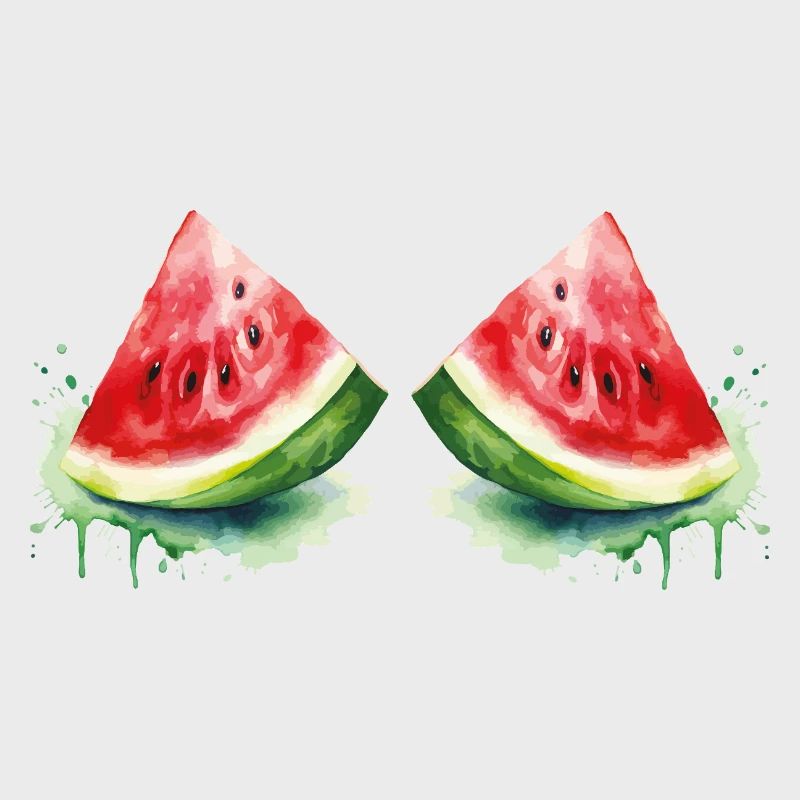 Aquarelle Pastèque