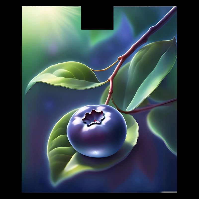 Beautiful blueberry on a leaf