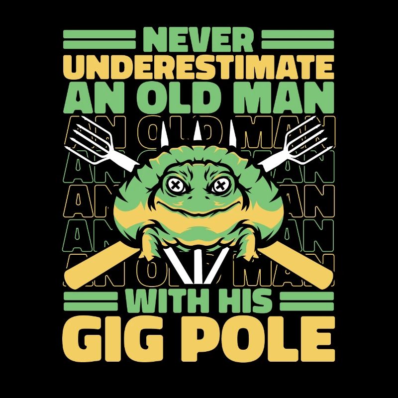 Never Underestimate An Old Man With Gig Pole