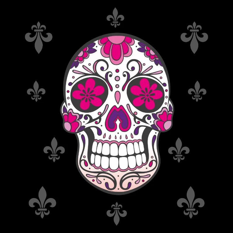Sugar Skull Fleur De Lis