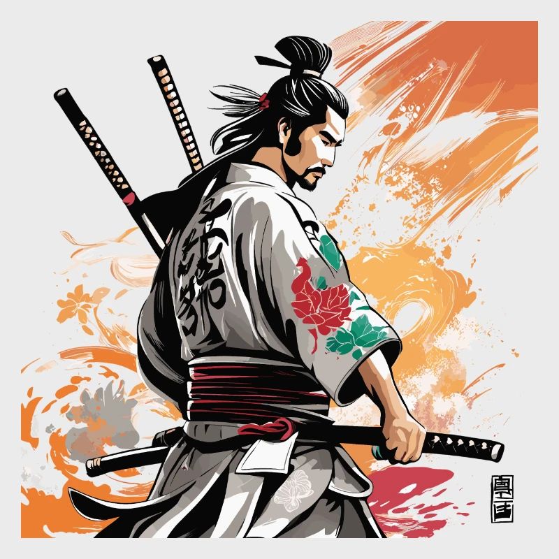 Samurai mit Schwertergrafik