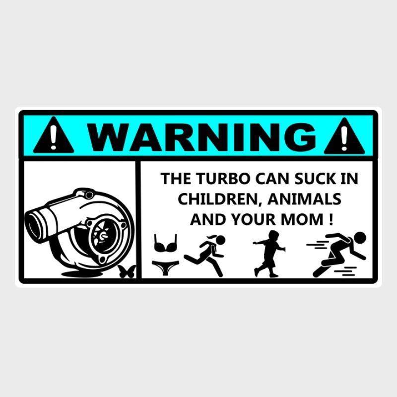 Danger Turbo Aufkleber