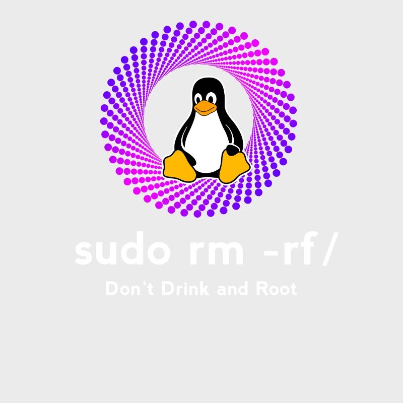 Computer Sys admin Pinguin Nerd pc sudo rm -rf cod