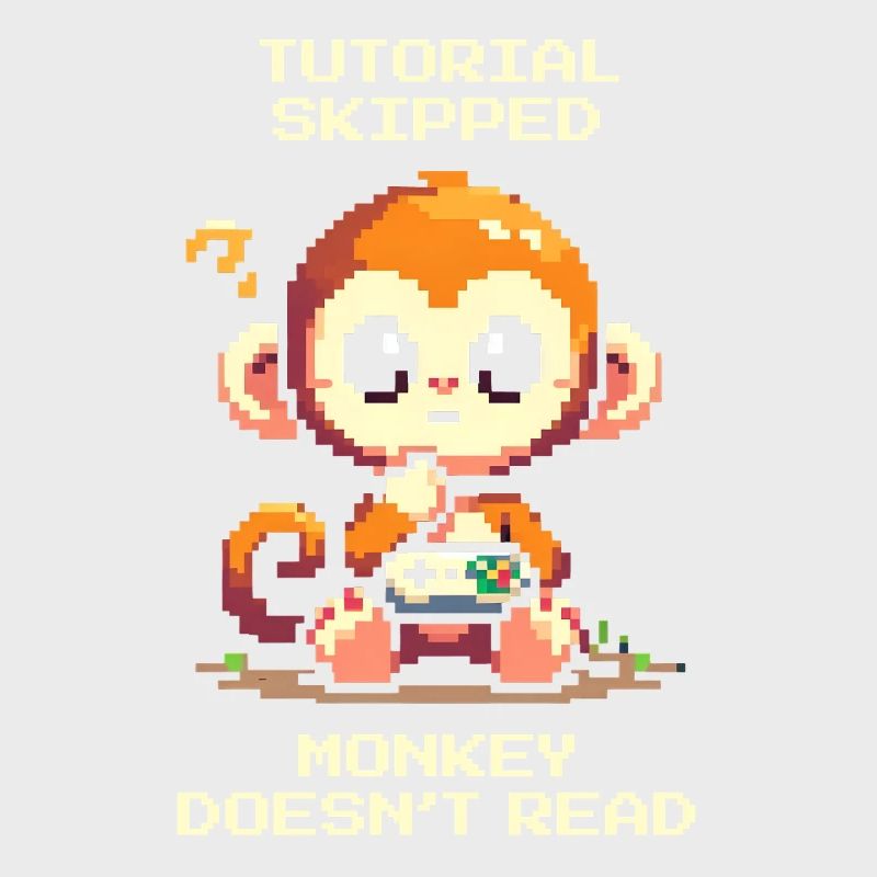 Tutorial geskippt – Affe liest nicht | Noob-Humor