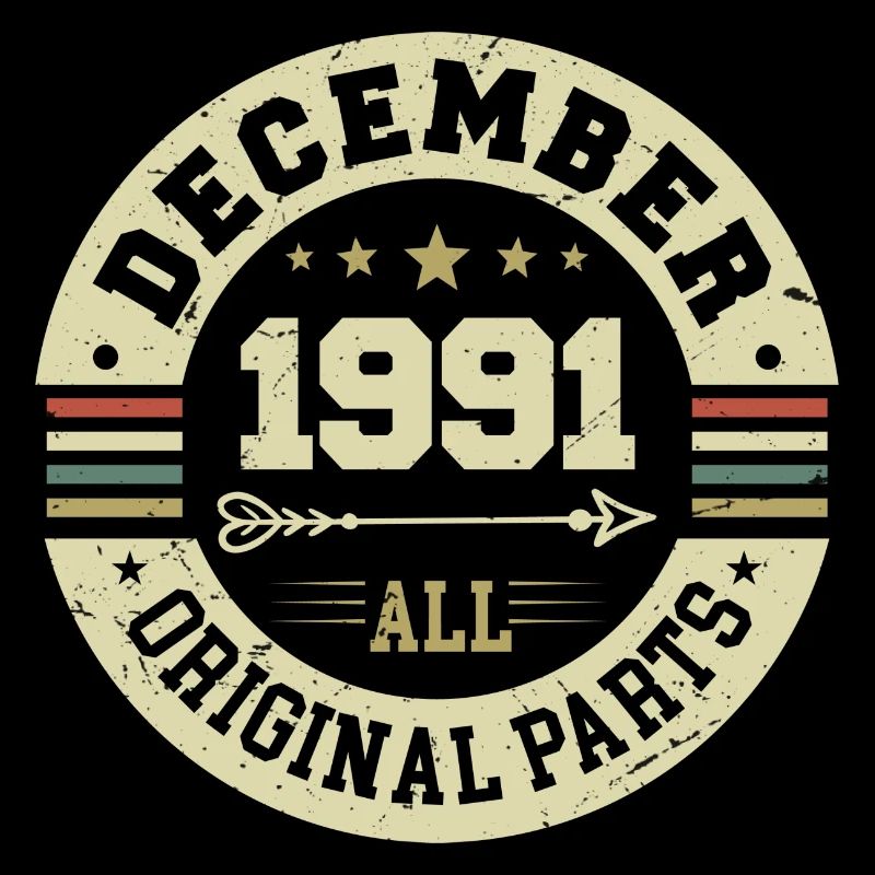 Légendes Anniversaire Décembre 1991 Naissance Cadeau