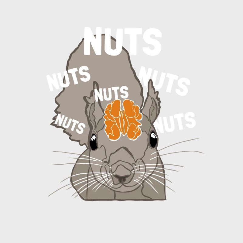 Nuts Brain Fuchshörnchen Grauhörnchen Squirrel