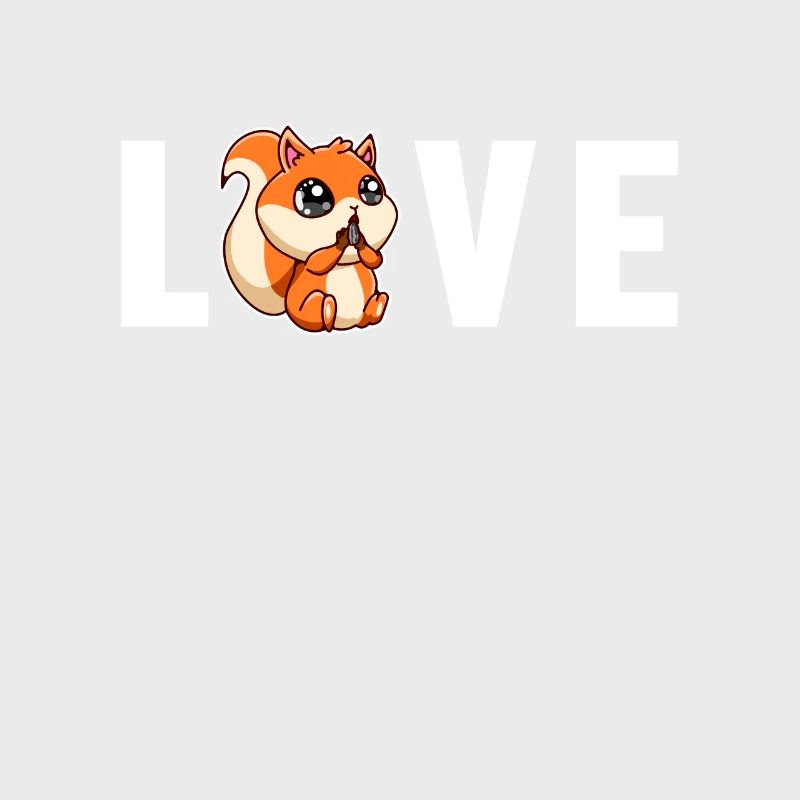 Love Fox Squirrel Grey Squirrel