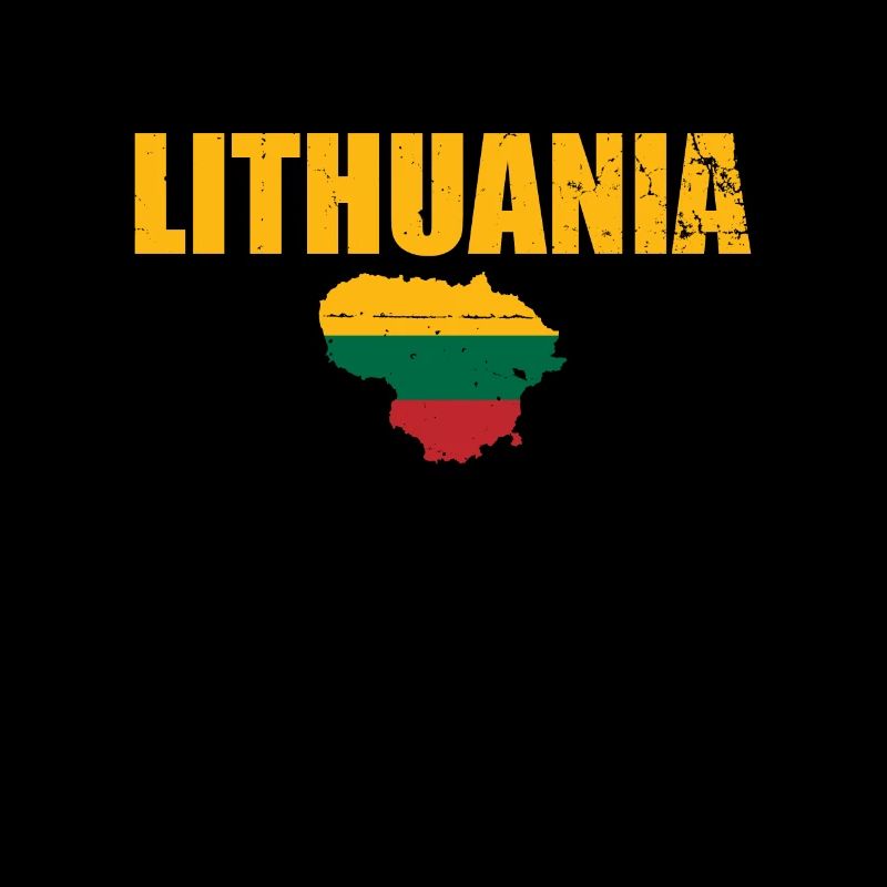 Lithuania Vintage Map Lithuania Lithuanian Flag