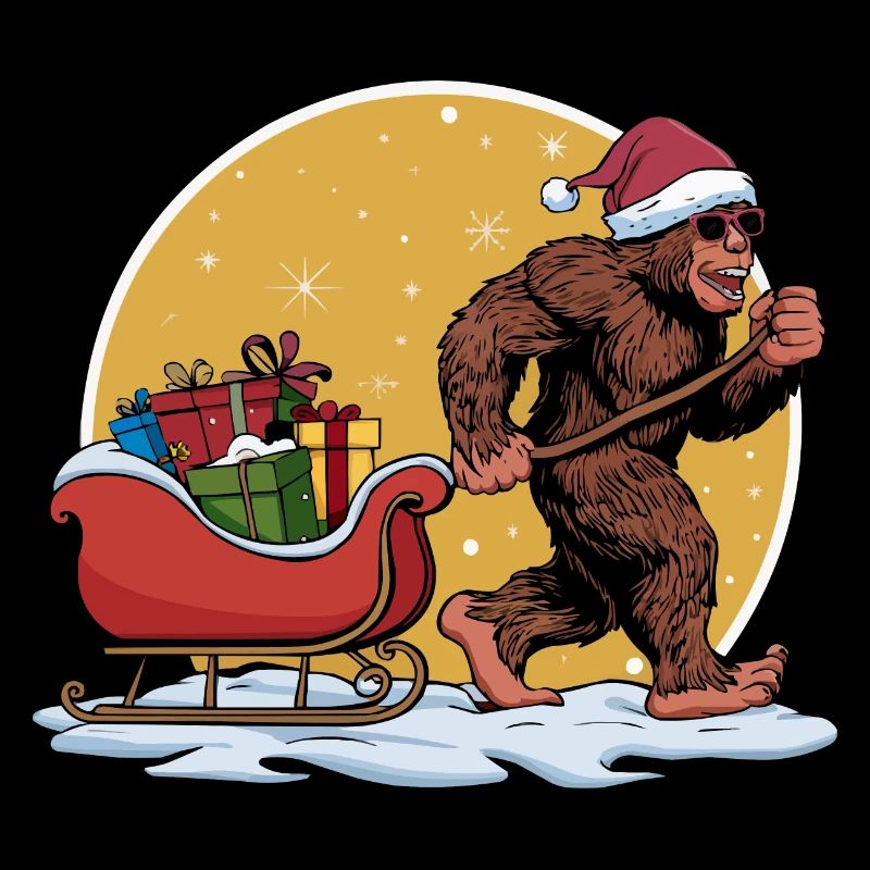 Lustiger Weihnachts-bigfoot-weihnachtsmann