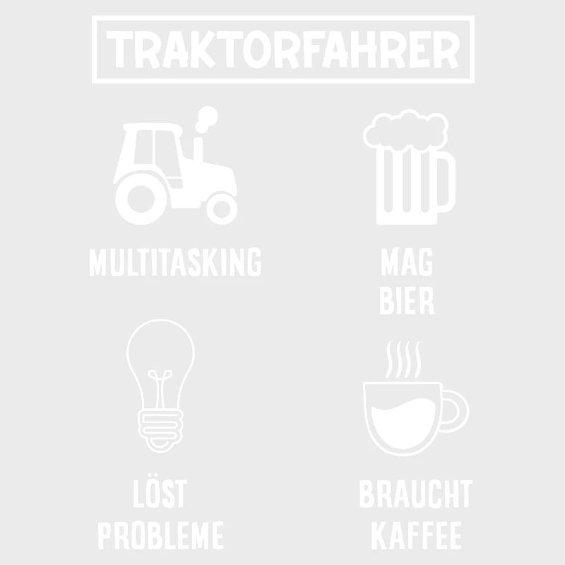 Traktorfahrer Kaffee Bier Multitasking