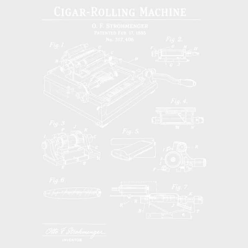 Plan plan de la machine à rouler des cigares
