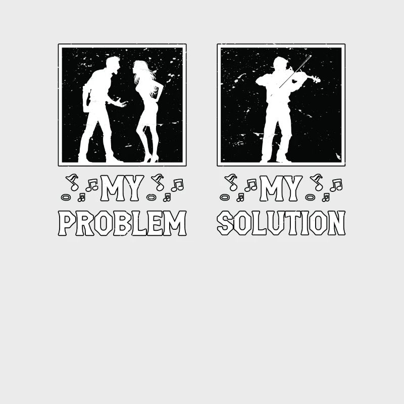 Fiddle Player My Problem My Solution Pictogram Dad