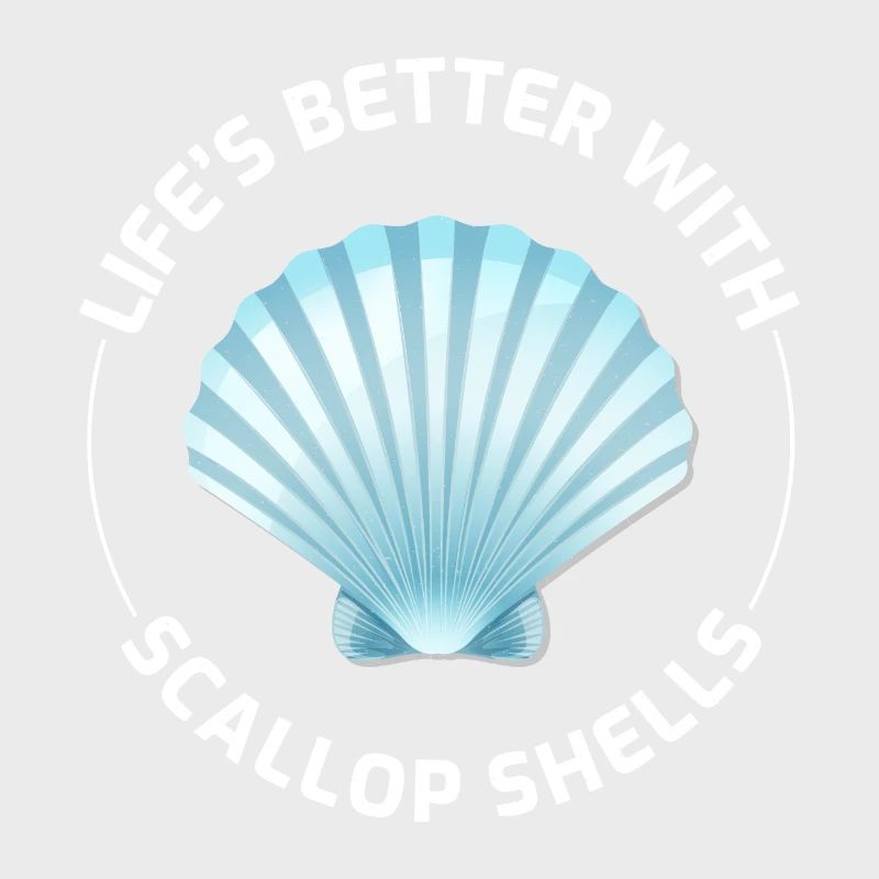 Scallop Seashells Collector Beachcomber Shellfish