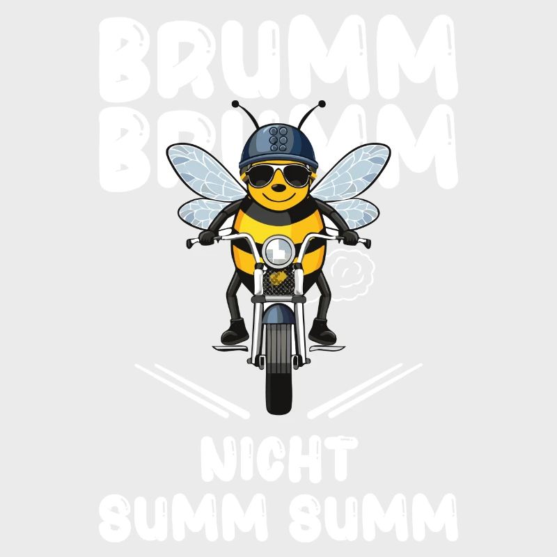 Bee Motorcycle Buzz Buzz Not Buzz Buzz White