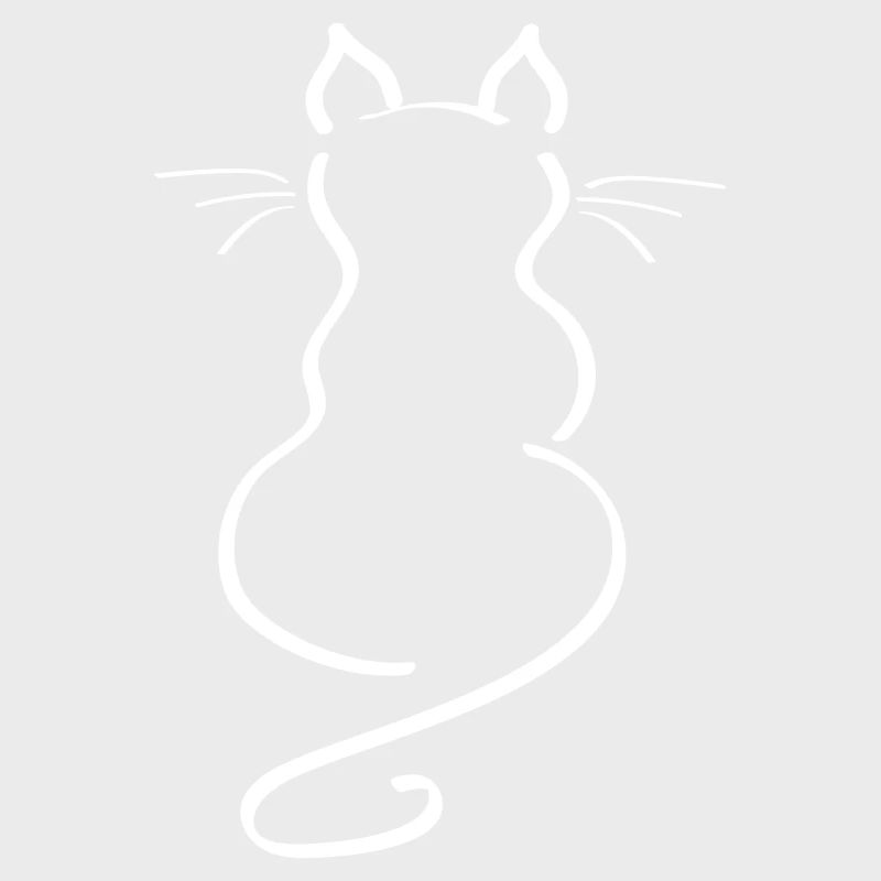 Cat Minimalist Line Dos Uni Épais
