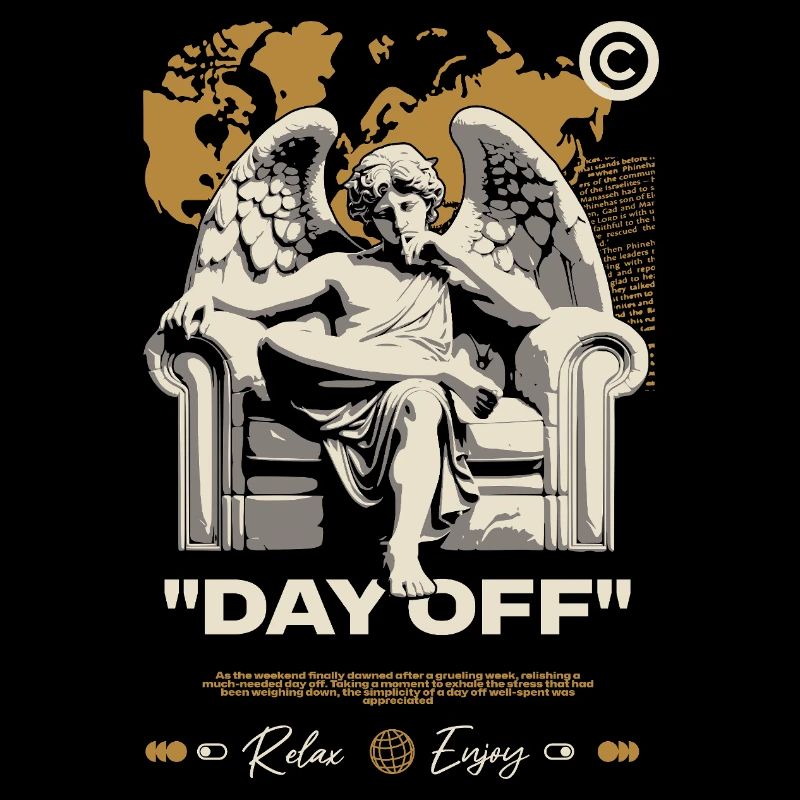 Day Off Angel on Throne