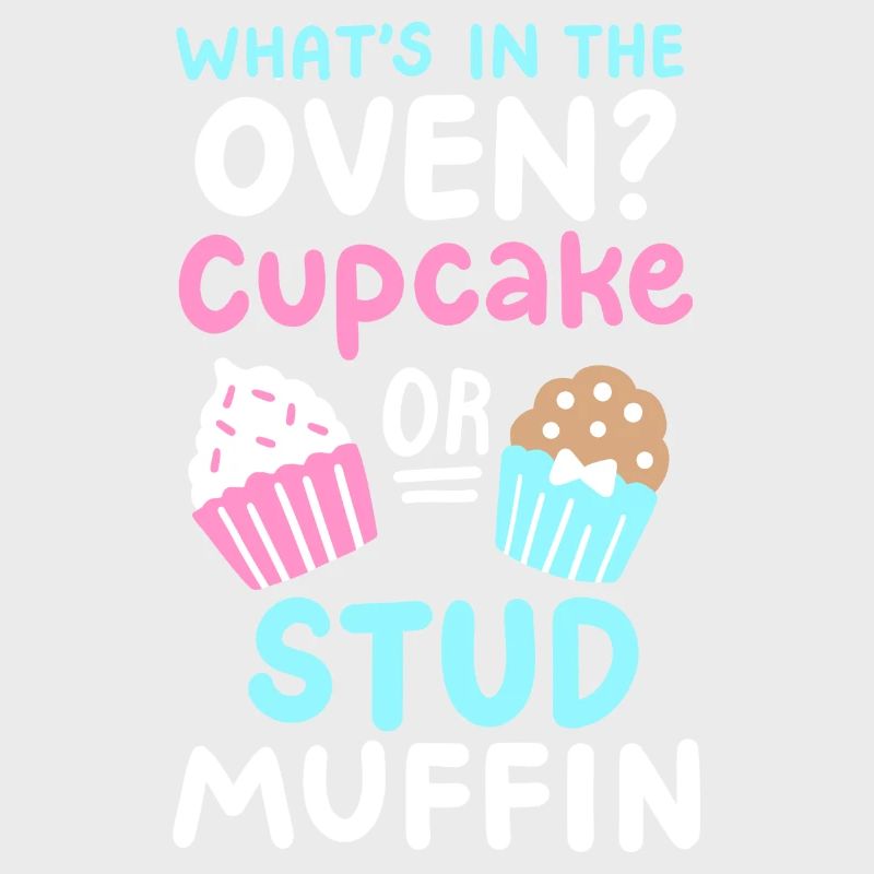 Cupcake oder Stud Muffin Gender Reveal Party
