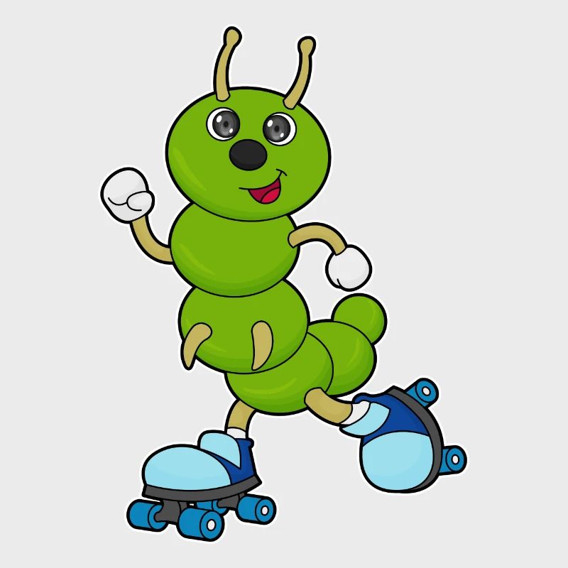 Caterpillar in inline skating with roller skates