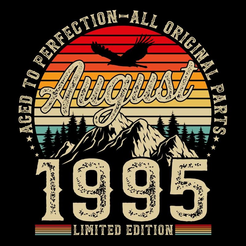 Août 1995 Vintage Rétro Anniversaire