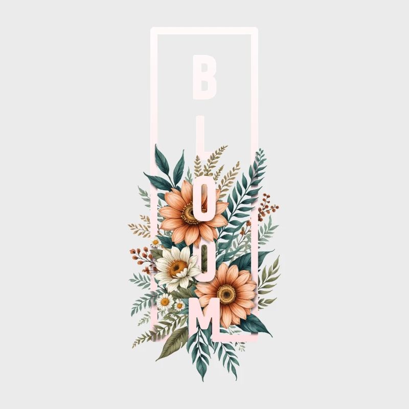 Bloom Botanischer Rahmen