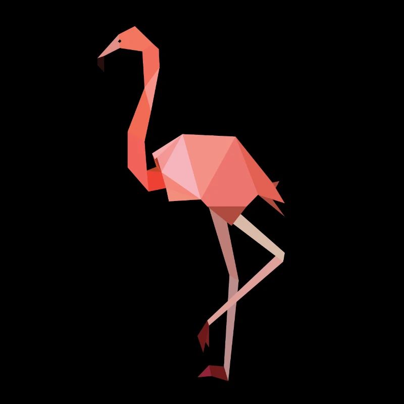 Flamingo auf einem Bein rosa modern