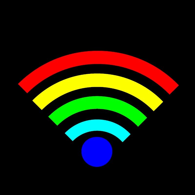 Regenbogen WLAN bunt