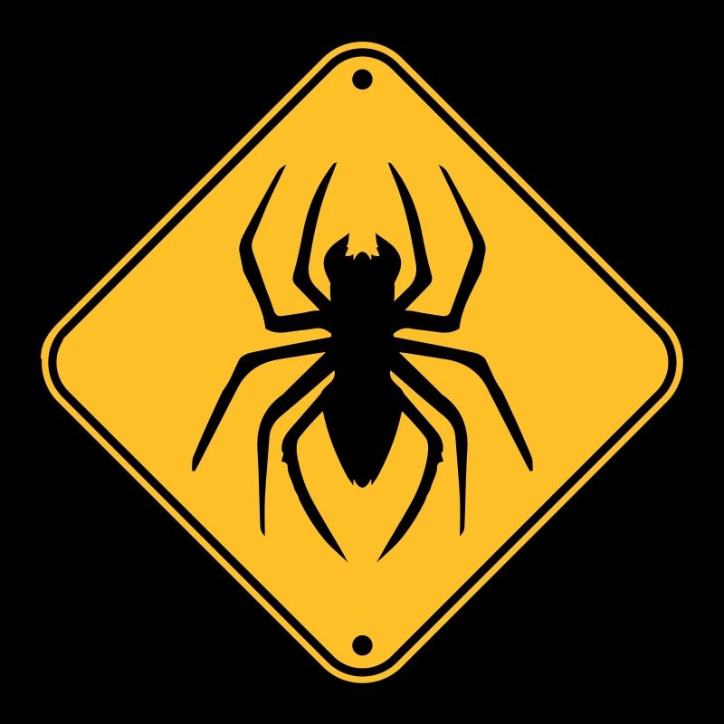 shield warning caution hazard caution zone spider