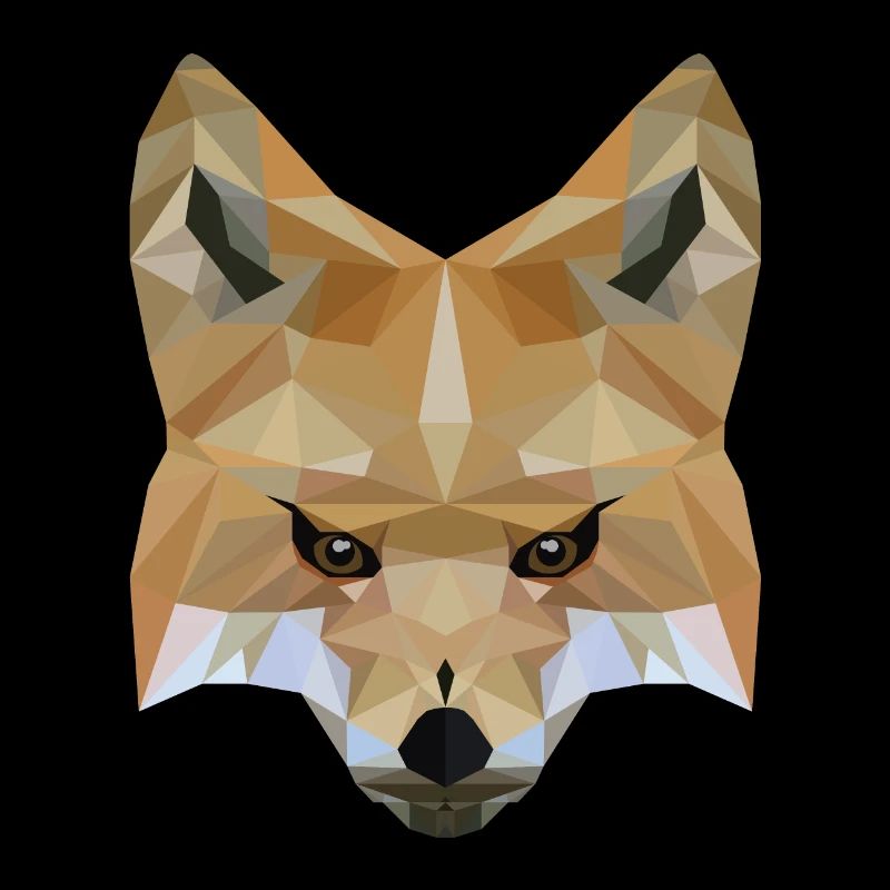 Low Poly Art Fox - Idée cadeau