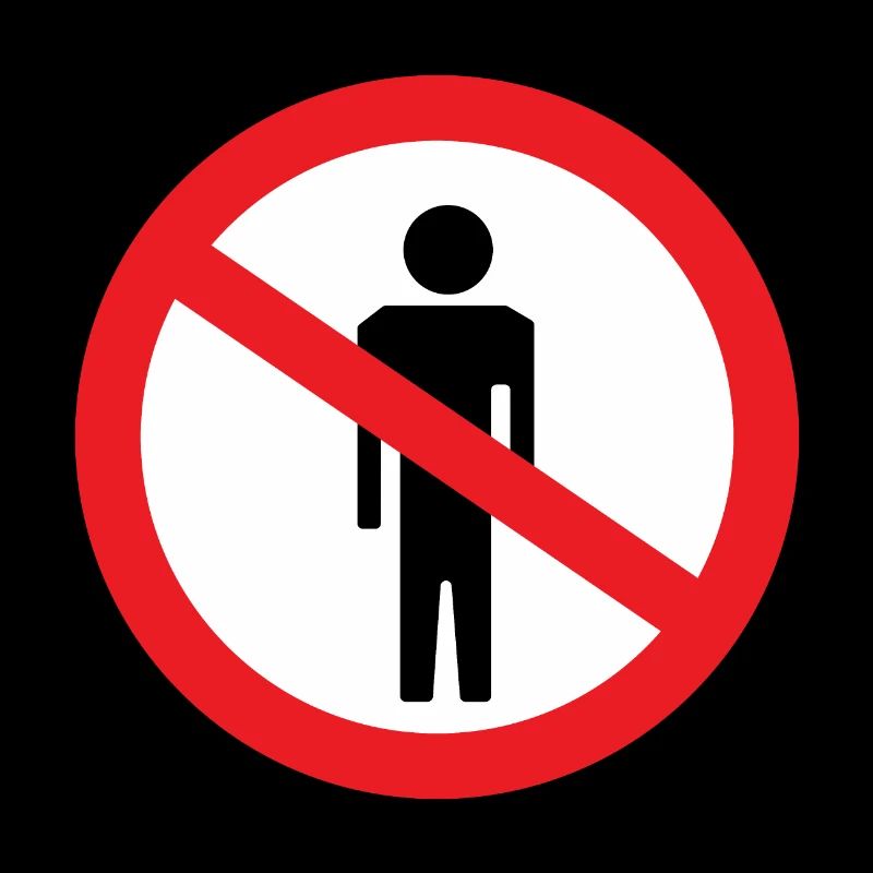Stoppschild Stopp Menschen lustige Geschenkidee