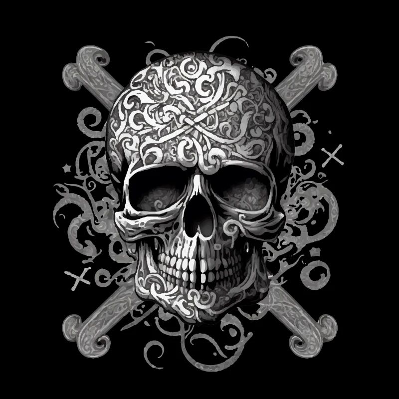 Zentangle skull