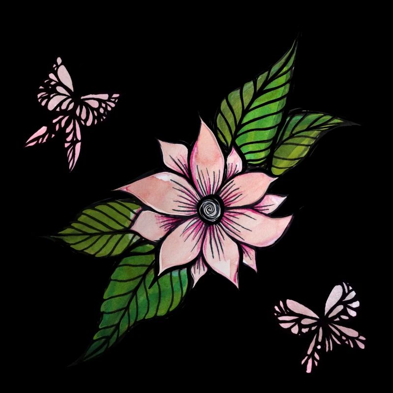 Fleurs et papillons