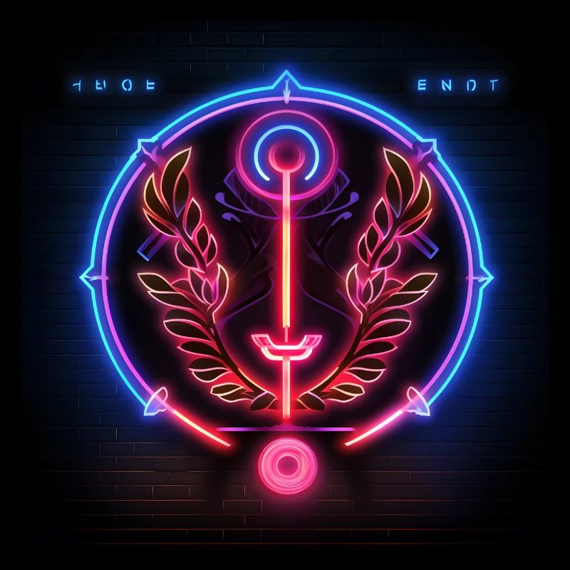 Bright neon logo