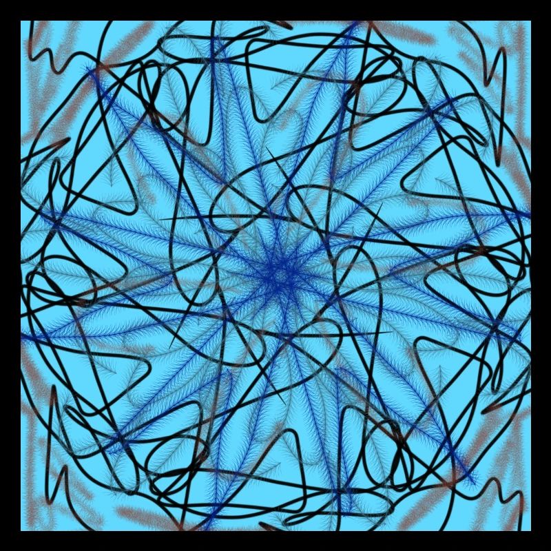 abstrakter blauer Stern
