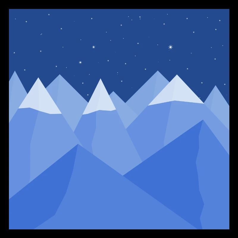 Paysage bleu
