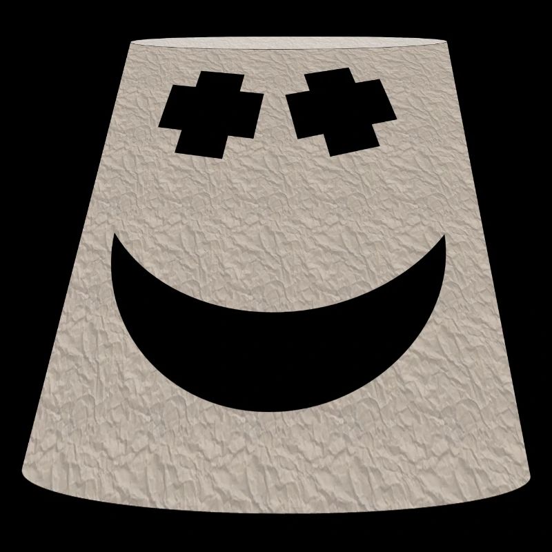 Eimer-Lächeln-Gesicht-Emoticon