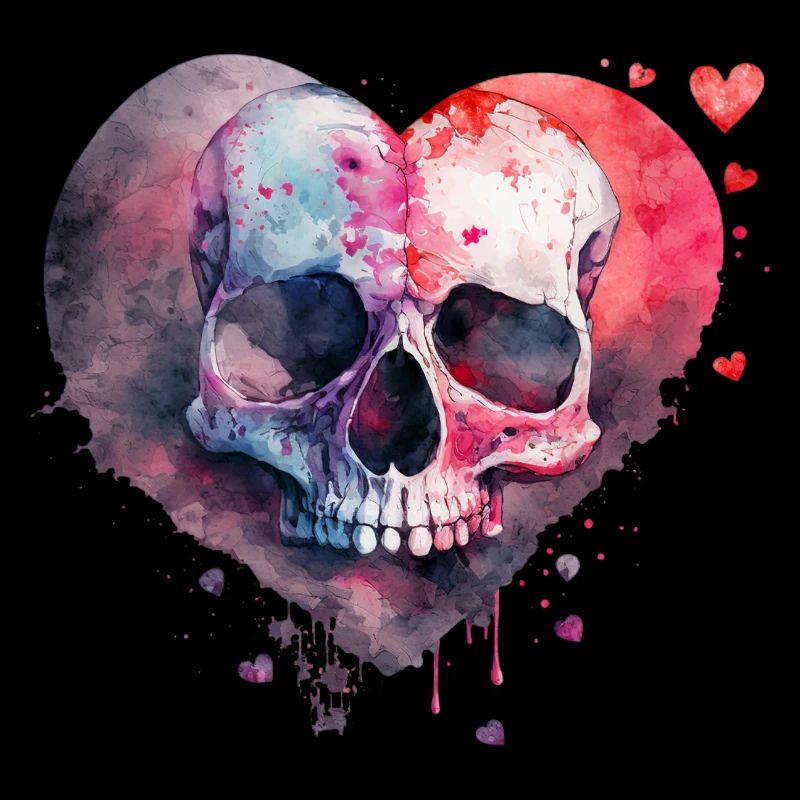 Skull Art Design Aquarelle