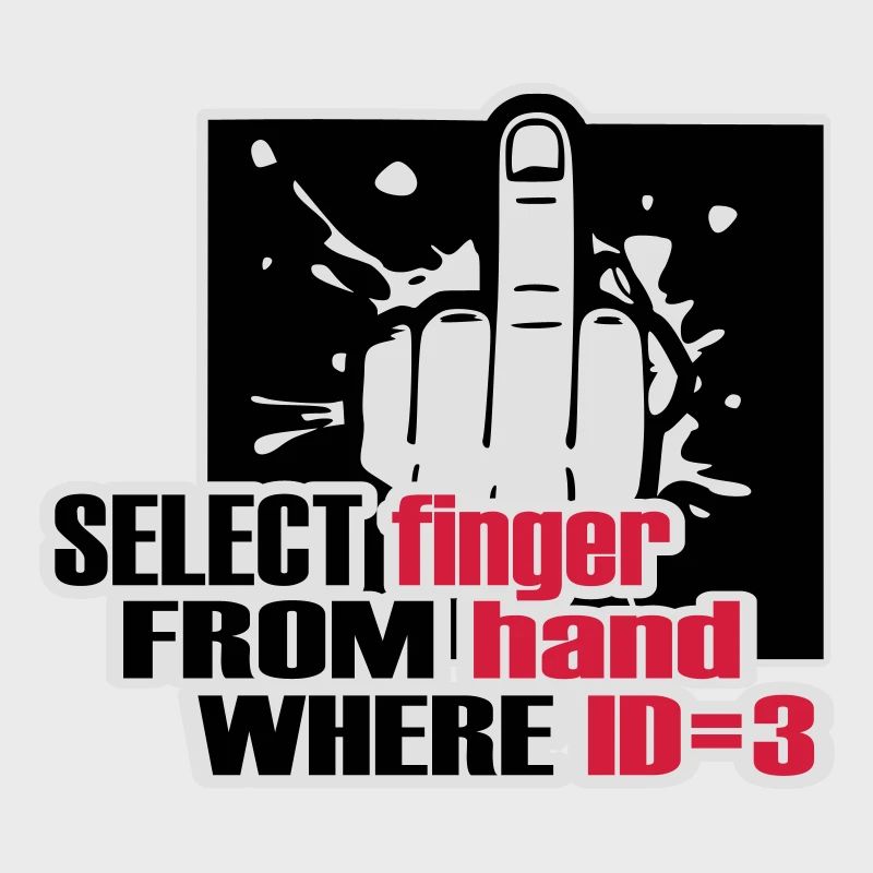 SELECT finger FROM hand