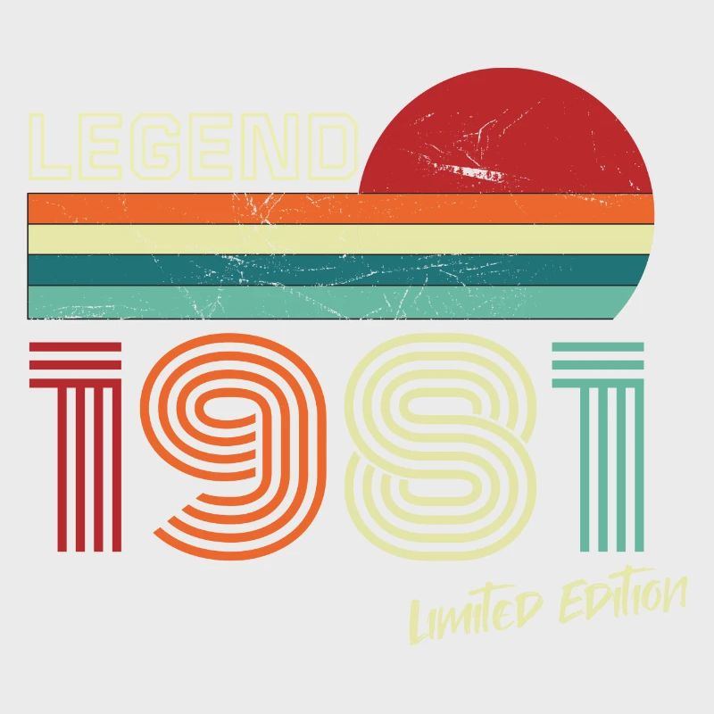 Legend 1981 Geburtstagsshirt Geschenk Jubiläum