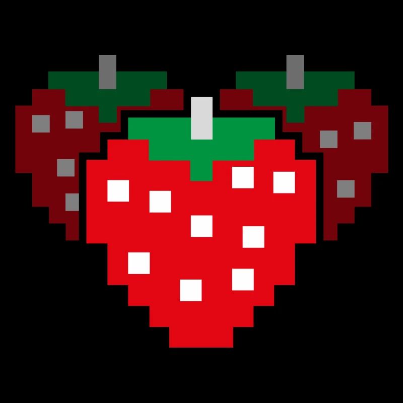 8 Bit Pixel Erdbeere 80er Jahre Videospiel 100 Tage
