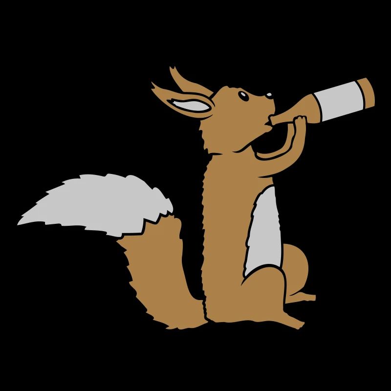 Bier trinkendes Eichhörnchen