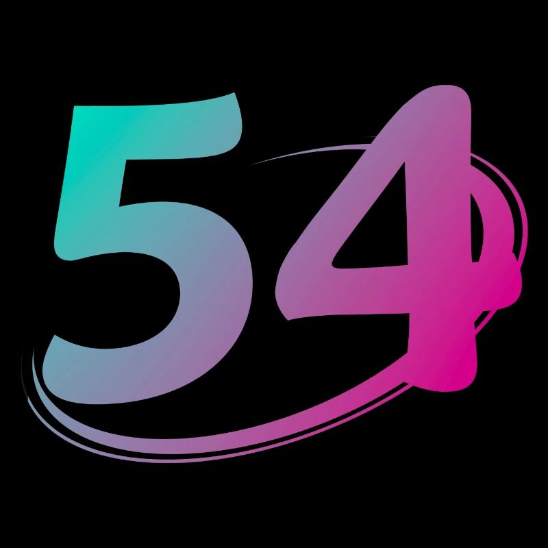Numéro 54 multicolore