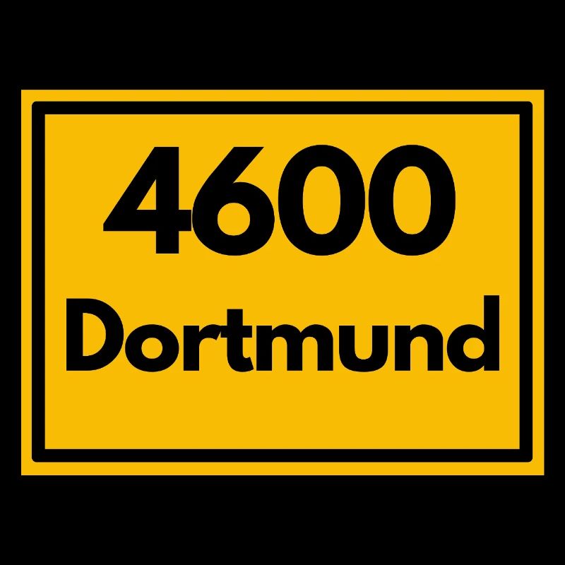 Panneau de la ville - puis rétro ancien code postal DORTMUND