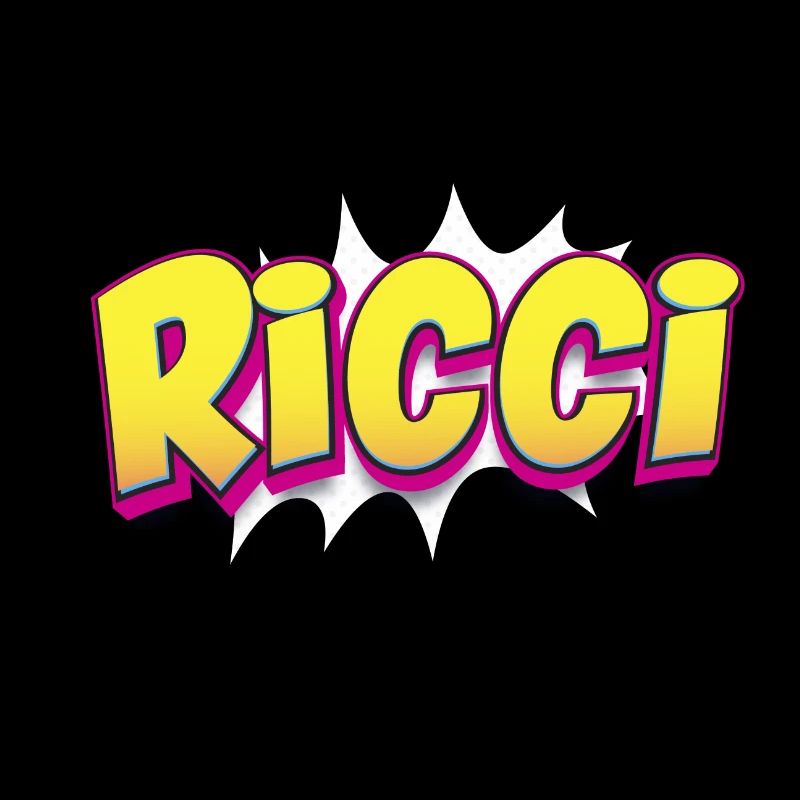 Ricci Benutzerdefinierter Name Comic-Buch-Stil Pop Art, Ricci