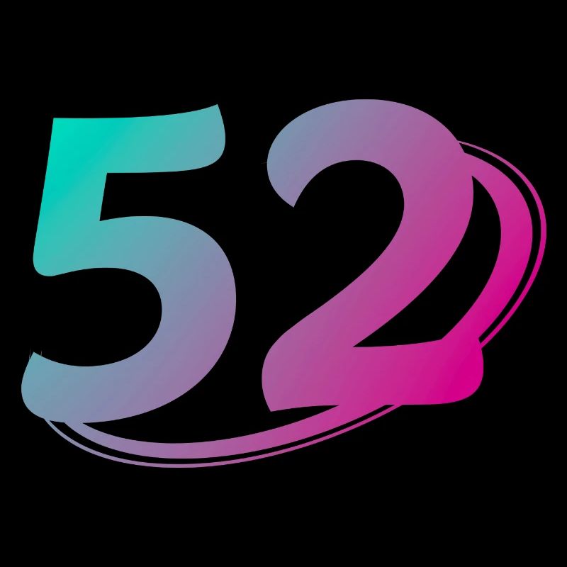 Numéro 52 multicolore