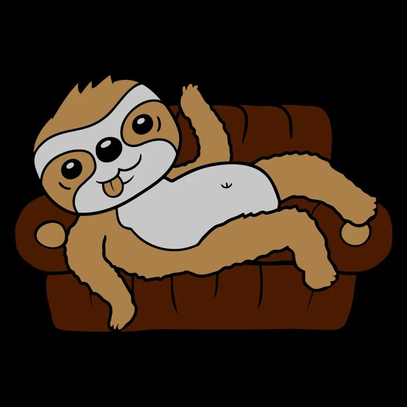 Faultier Zuhause chillen Sofa