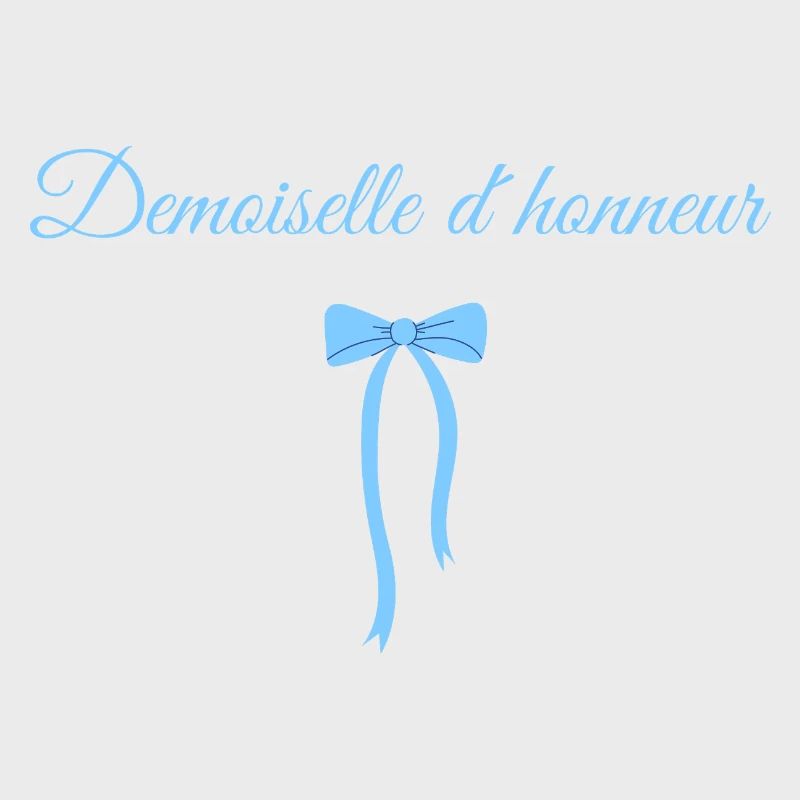 Blaue Schleife Brautjungfer