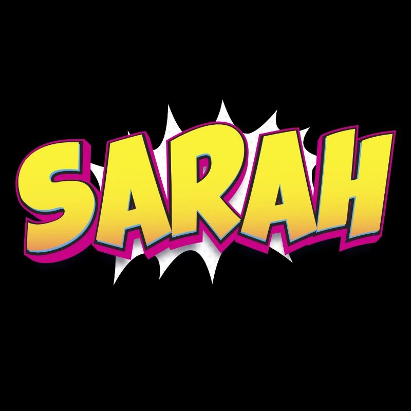 Sarah Benutzerdefinierter Name Comic-Buch-Stil Pop-Art, Sarah