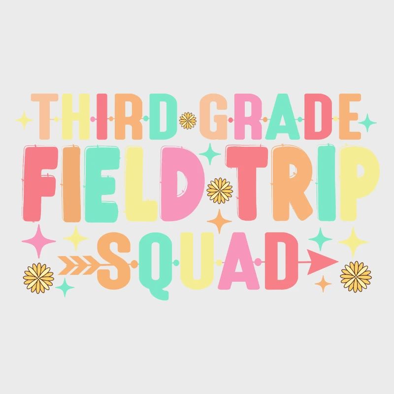 Teacher Students Third 3rd Grade Field Trip Squad