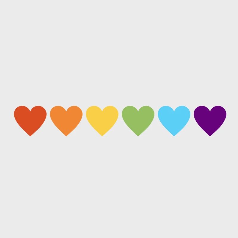 Rainbow hearts pride